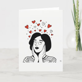 Festiva Tarjeta de Arte del Día de San Valentín