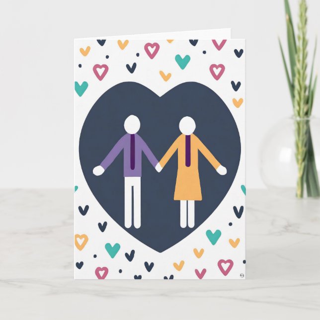 Festiva Tarjeta de Arte del Día de San Valentín (Anverso)