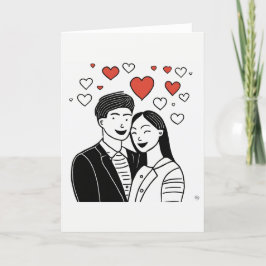 Festiva Tarjeta de Arte del Día de San Valentín