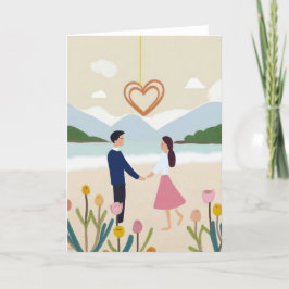 Festiva Tarjeta de Arte del Día de San Valentín