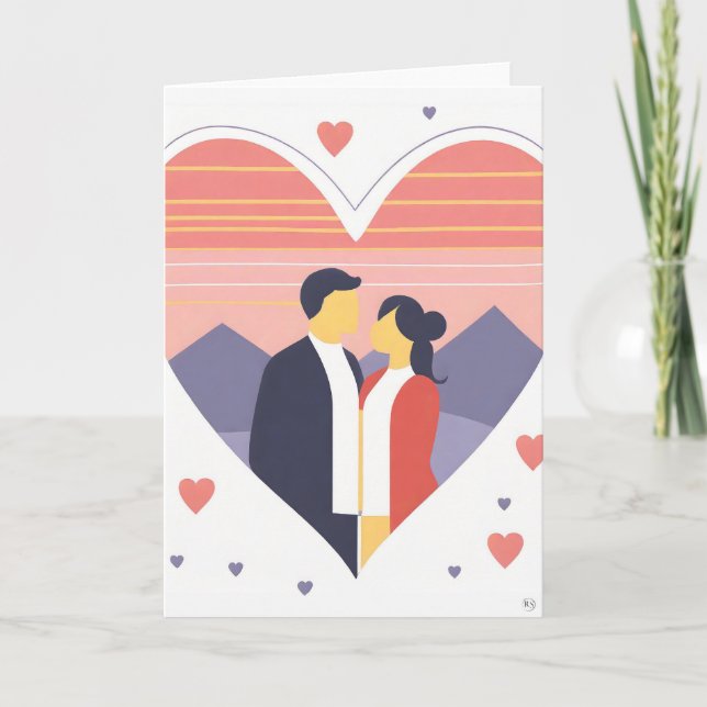 Festiva Tarjeta de arte del día de San Valentín (Anverso)