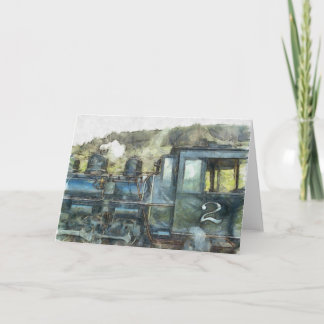 Festiva Tarjeta de arte del motor de tren ferroviario