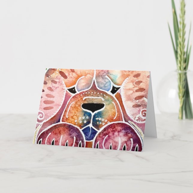 Festiva TARJETA DE ARTE gruesa y suave de PRISM Chow (Anverso)