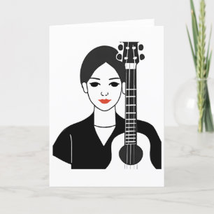 Festiva Tarjeta de arte guitarista