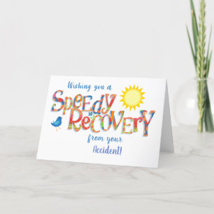 Festiva Tarjeta de arte personalizada Get Well Word