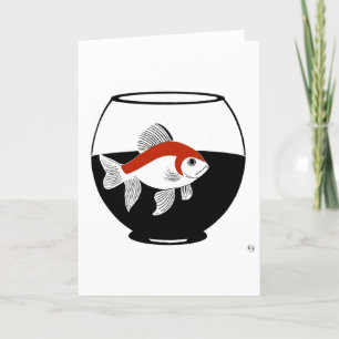 Festiva Tarjeta de arte Red Carp