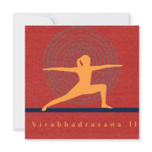 Tarjeta de arte Virabhadrasana II