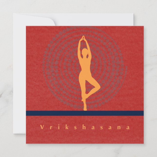 Festiva Tarjeta de arte Vrikshasana (Anverso)