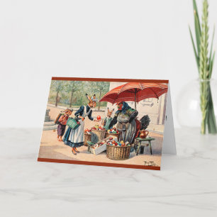 Festiva Tarjeta de Arturo Thiele pascua - conejitos en la