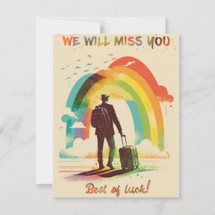 Festiva Tarjeta de aventuras de adiós y mejor suerte