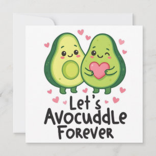 Festiva Tarjeta de Avocuddle Juntos – Amor de Aguacate Lin