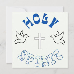 Festiva Tarjeta de bautismo/ Espíritu Santo
