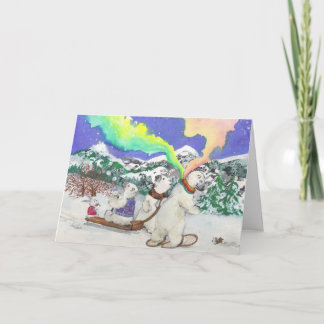 Festiva Tarjeta de Bearealis de la aurora