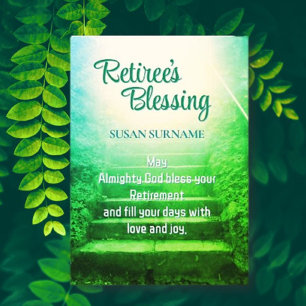 Festiva Tarjeta de bendición de la jubilación cristiana