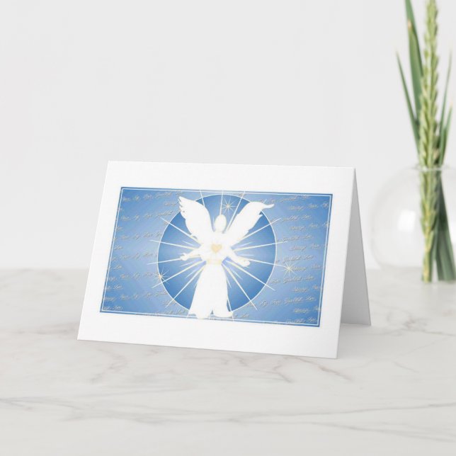 Festiva Tarjeta de bendición de los navidades Angel (Anverso)