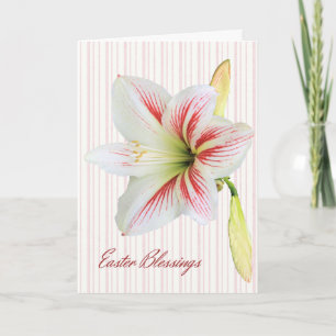 Festiva Tarjeta de Bendición de Pascua con Lily