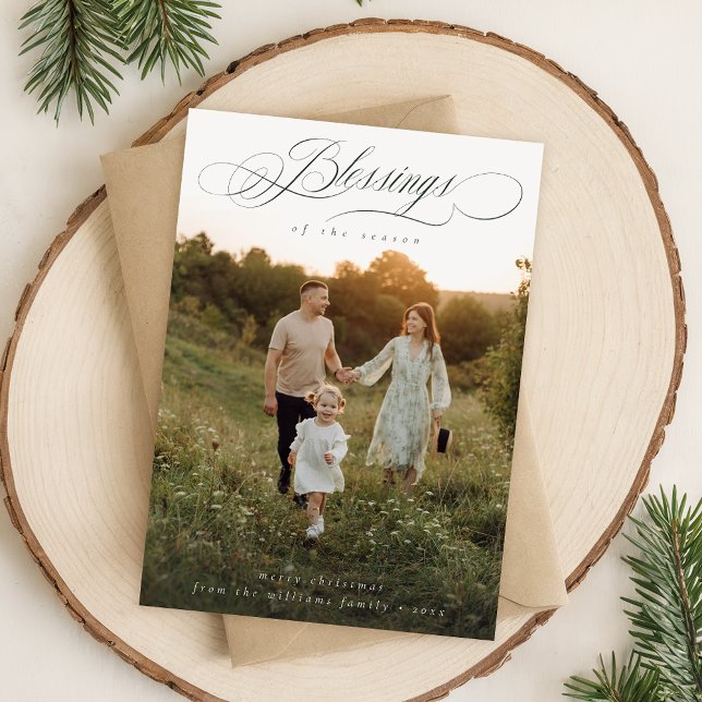 Festiva Tarjeta de bendición para Navidades de fotografía  (Subido por el creador)