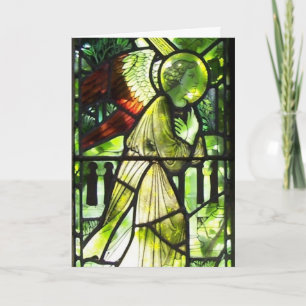 Festiva Tarjeta de bendición para Navidades de vidrio Ange