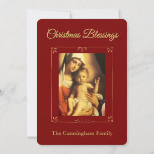 Festiva Tarjeta de Bendición para Navidades Religiosos Per