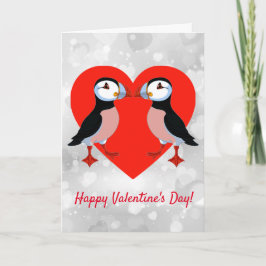 Festiva Tarjeta de Besín de Puffins