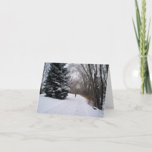 Festiva Tarjeta de bicicleta de invierno