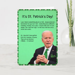 Festiva Tarjeta de Biden de San Patricio