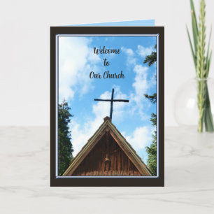 Festiva Tarjeta de bienvenida a nuestra iglesia