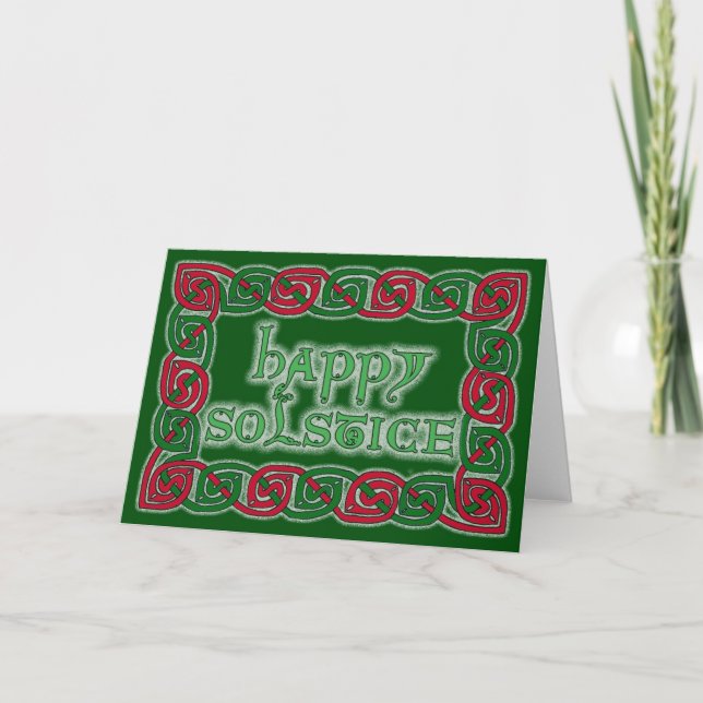 Festiva Tarjeta de bienvenida Celtic Happy Solstice (Anverso)