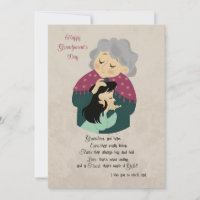 Tarjeta de bienvenida de amor de la abuela