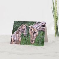 tarjeta de bienvenida de escultura de caballo de m