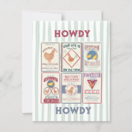 Festiva Tarjeta de bienvenida de Howdy