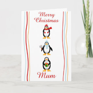 Festiva Tarjeta de bienvenida de mamá navideña