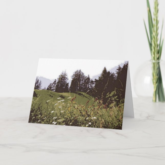 Festiva Tarjeta de bienvenida High Mountain Paradise (Anverso)