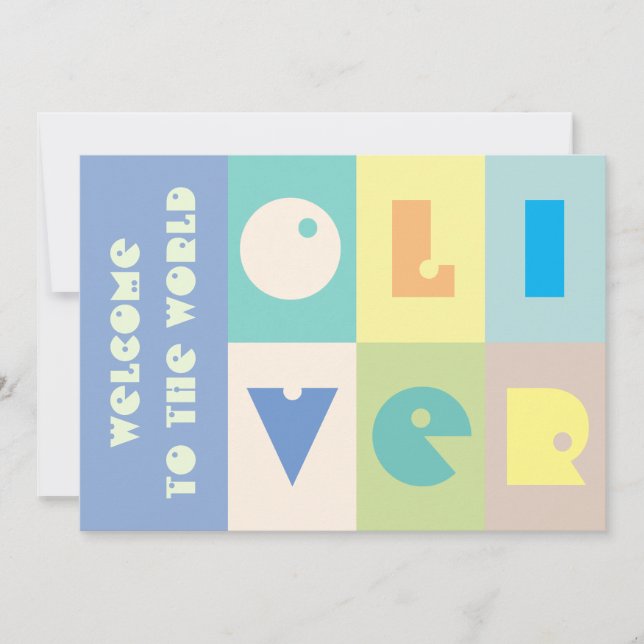 Festiva Tarjeta de bienvenida personalizada con nombre de  (Anverso)