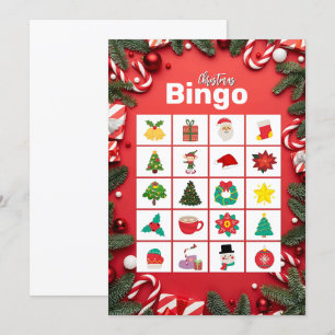 Festiva Tarjeta de Bingo para Navidades divertidos de la f