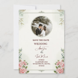 Festiva Tarjeta de boda elegante e inspiradora