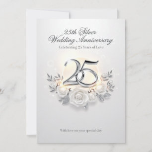 Festiva Tarjeta de Bodas de Plata – Celebrando 25 Años