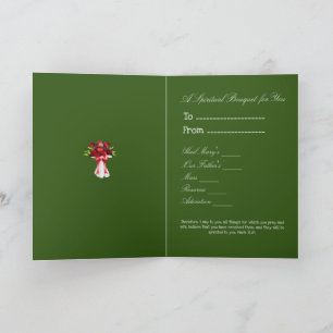 Festiva Tarjeta de Bouquet espiritual para navidades