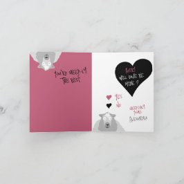 Festiva Tarjeta de broma de oveja divertida y linda ¿Serás