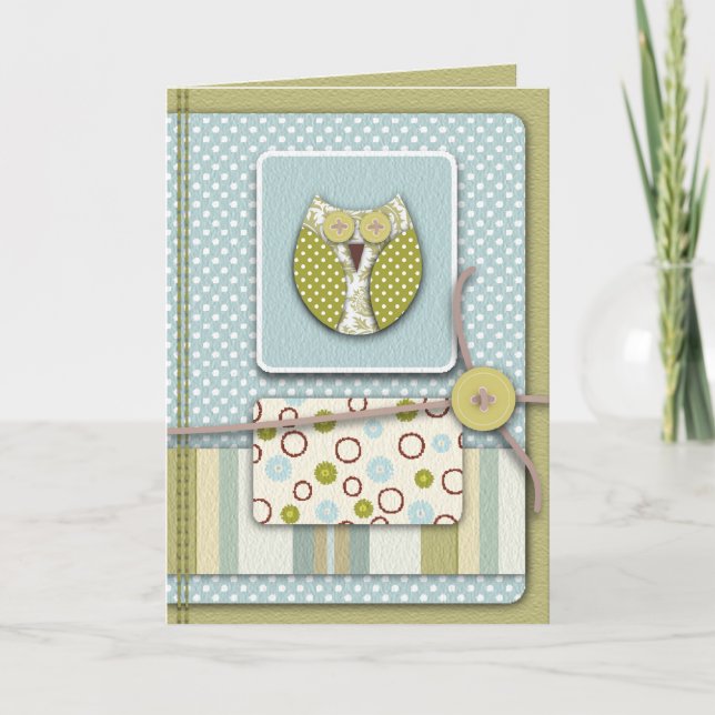 Festiva Tarjeta de búho (Anverso)