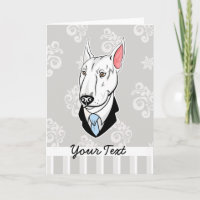 Tarjeta de bull terrier