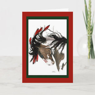 Festiva Tarjeta de caballo de navidades por Bihrle