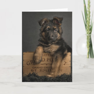 Festiva Tarjeta de cachorro de pastor alemán.