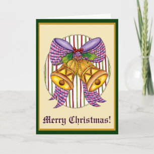 Festiva Tarjeta de campanas para Navidades de Longfellow