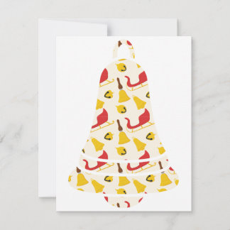 Festiva tarjeta de campanilla para navidades