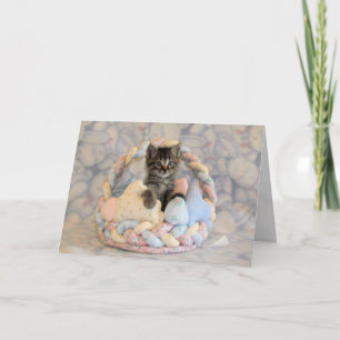 Festiva Tarjeta de canasta de Pascua de Patton - Gato / Ga