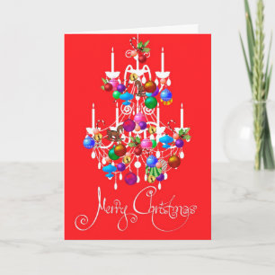 Festiva Tarjeta de candelier de navidades