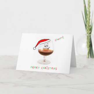 Festiva tarjeta de caracteres de cristal de brandy para na