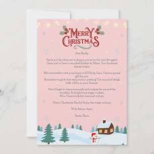 Festiva Tarjeta de carta de Navidades de Santa Claus