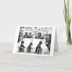 Festiva Tarjeta de catástrofe para Navidades gatos de Loui